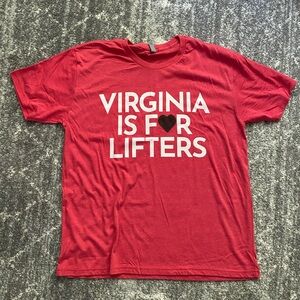 Virginia Is For Lifters T-Shirt - Extremely Soft - Large - Unisex - Red